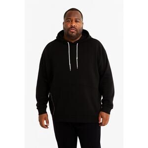Xersion 3XL Big & Tall French Terry Hoodie Black Depth Soft Touch NWT Streetwear